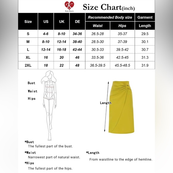 NWT Ruched Midi High Waist Skirt Size Small - Picture 6 of 6